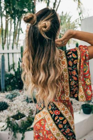 Boho hairstyle για ένα ανέμελο, καλοκαιρινό look