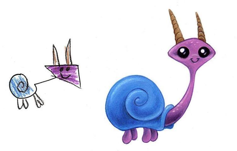 Όταν οι παιδικές ζωγραφιές γίνονται έμπνευση για έναν επαγγελματία εικονογράφο Όταν οι παιδικές ζωγραφιές γίνονται έμπνευση για έναν επαγγελματία εικονογράφο