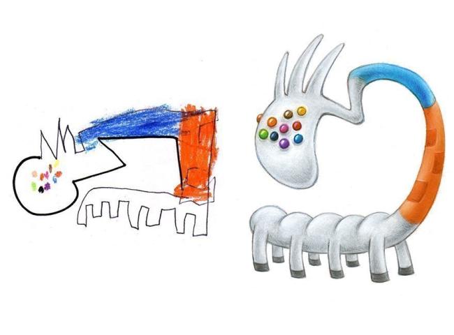 Όταν οι παιδικές ζωγραφιές γίνονται έμπνευση για έναν επαγγελματία εικονογράφο Όταν οι παιδικές ζωγραφιές γίνονται έμπνευση για έναν επαγγελματία εικονογράφο