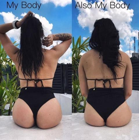 Πραγματικότητα VS Insta: Blogger δείχνει τις δύο εκδοχές του κορμιού της Πραγματικότητα VS Insta: Blogger δείχνει τις δύο εκδοχές του κορμιού της