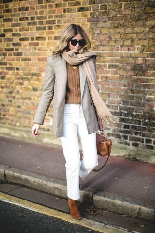 7 outfits για να φορέσεις σωστά το λευκό jean το χειμώνα