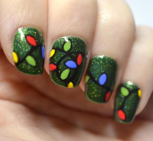 12+1 ιδέες για να βάλεις στα νύχια σου...χριστουγεννιάτικα φωτάκια