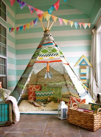 Μια ινδιάνικη σκηνή στο παιδικό υπνοδωμάτιο; Γιατί όχι; Μια ινδιάνικη σκηνή στο παιδικό υπνοδωμάτιο; Γιατί όχι;