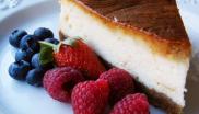 Cheesecake φούρνου με λευκή σοκολάτα